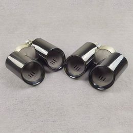 Car Rear Tail End Tips Black Stainless Steel Muffler Pipe Exhaust Tip For Porsche Carrera 911 Auto Accessories