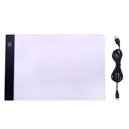 stencil table UK - Digital Tablet 13.15x9.13inch A4 LED Artist Thin Art Stencil Drawing Board Light Box Tracing Table Pad Retail271c