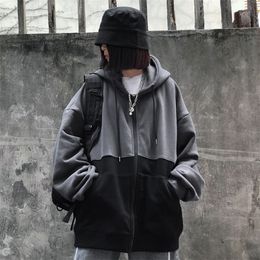 autumn winter new Korean Women's Clothing vintage style zipup hooded pockets zipper Sweatshirts ins cec Harajuku fashion hot T200311