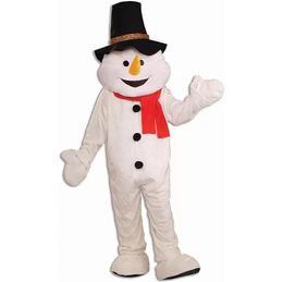 2022 New Festival Mascots Plush Snowman Mascot Costume Halloween Christmas Fancy Party Cartoon Character Outfit Suit Adult Women Men Dress Carnival Unisex Adults