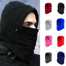 Berets Men's Full Face Fleece Cap Snow Windproof Warmer Balaclava Biker Winter Ski Hat And Warm Hood Polar MaskBerets