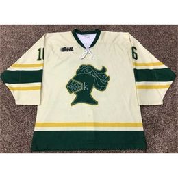 MThr Rare Vintage MAX DOMI London Knights Hockey Jersey Embroidery Stitched Customise any number and name Jerseys