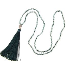 Pendant Necklaces KELITCH 2022 Women Necklace Jewelry Crystal Beaded Tassel Buddha Handmade Chain Vintage Friends