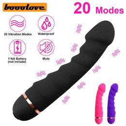Massage 20 modes Vibrator Sex Toys pour Femmes Silicone Soft Silicone Dildo Strong G Spot Spot Vagina Realistic Penis Masturbateurs Adulte