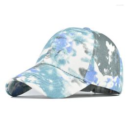 Visors Window Wind Deflector Women Casual Tie Dye Printed Colourful Baseball Cap Peaked Clothes For Tennis WomenVisors Oliv22