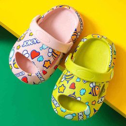 Slippers New Kids for Boys Girls Cartoon Shoes 1-6 Years Non-slip Flip Flops Baby Beach Summer Toddler Home 220329
