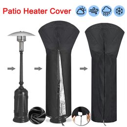 Patio Heater Cover Heavy Duty Waterproof Gas Pyramid Standup Outdoor Furniture Protector All-Purpose Covers With Zipper 220427