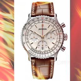 2022 Three Eyes quartz big mens time clock watches stopwatch 45mm leather belt Elegant Classic Luxurious Popular Water Resistant Sapphire Luminous Watches