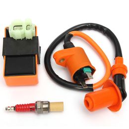 Motorcycle Performance CDI Ignition Coil Sparking Plug Fit Gy6 50cc 125cc 150cc 139QMB 152QMI 157QMJ