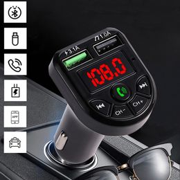 New LED FM Transmitter Bluetooth 5.0 Car kit Dual USB Car Charger 3.1A 1A 2 USB MP3 Music Player support TF/U Disk
