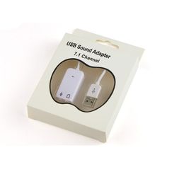 Extern bärbar datorljudkort USB 2.0 Virtual 7.1 Channel Audio Adapter med tråd för PC Mac