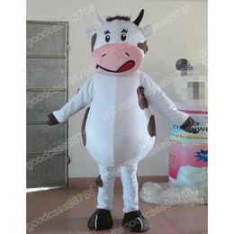 Performance Cows Mascot Costume Halloween Christmas Fancy Party Dress Cartoon Character Outfit Suit Carnival Unisex Adults Outfit