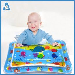 Summer Baby Playmats Inflatable Water Play Mat for Children Early Education Toys Marine Life Carpet Safety Cushion Ice Mat Gifts 210402