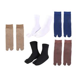 Men's Socks Elastic Cotton Tabi 2 Toe Flip-Flops Unisex Pure Low Cut Boat Summer Sock