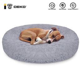 Cama de cão de estimação super macio canil redonda house gato fofo quente confortável sono para dormir sofá de cachorro lavável para luxuoso lj201028