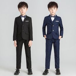 Clothing Sets Black Blue Kid Blazer For Prom Good Quality Outfit Child Suit Formal Wedding Boys Fashion