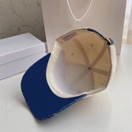 2022 Designer Hats Men Baseball Caps Women Peaked Cap Canvas Blue White Stitching High Quality Hip Hop Hat Fashion Bucket Hats