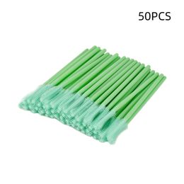 Green beauty makeup household eyebrow brush knife type disposable silicone eyelash brush 50pcs