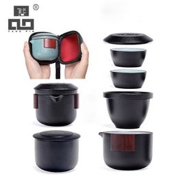 TANGPIN ceramic teapot gaiwan tea cup porcelain gaiwan tea sets portable travel tea sets drinkware T200227