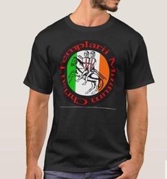 Men's T-Shirts Irish Flag Crusaders Knights Templar Emblem Printed T-Shirt. Summer Cotton Short Sleeve O-Neck Mens T Shirt S-3XL