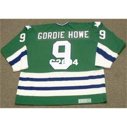 Chen37 Mens #9 GORDIE HOWE Whalers 1979 CCM Vintage RETRO Home Hockey Jersey or custom any name or number retro Jersey