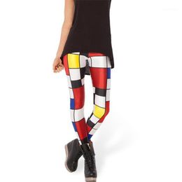 Women's Leggings Jamaica Women Print Stretchy Skinny Capris Sexy Body Shape Sportswear Pencil Pants Colourful Full Printed Legging Plaid