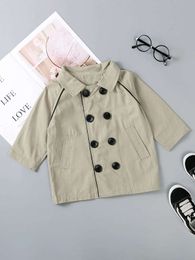 Toddler Boys Double Breasted Trench Coat SHE