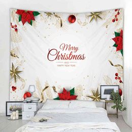 Christmas Wall Carpet Background Art Ornaments Home Decoration 2021 New Year Covering J220804