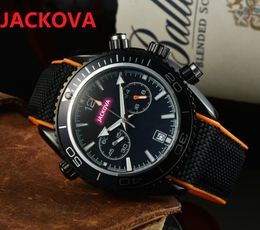 Two Eyes Arrow Pins Mens Sports Watches 43mm Quartz Movement Male Time Clock Watch Full Functional Nylon Fabric Strap President Wristwatch Monday to Sunday