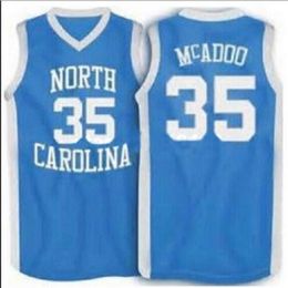 Chen37 rare Men Youth women Vintage #35 NC Tarheels white blue Bob McAdo College Basketball Jersey Size S-6XL or custom any name or number jersey