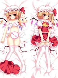 Pillow Coscase DIY Custom Anime TouHou Project Flandre Scarlet Dakimakura Cover Case Hugging Body Pillowcase Double-sided PrintPillow