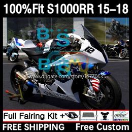 Injection Mould Fairings For BMW S 1000RR 1000 RR S1000-RR 2015-2018 Bodywork 3DH.72 S1000 RR S1000RR 15 16 17 18 S-1000RR 2015 2016 2017 2018 OEM Bodys Kit new white