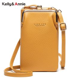 Fashion Women Mini Crossbody Bag Handbag Clips Phone Packet Female Clutch Wallet Ladies Small Purse Pu Leather Shoulder Bags 220527