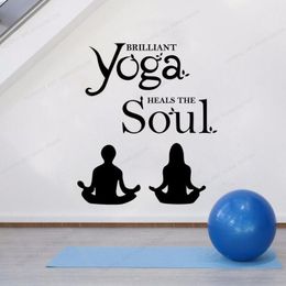 Wall Stickers Yoga Soul Sticker Quote Words Decor Removable MuralHJ75Wall