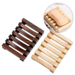 Natural Bamboo Wooden Soap Dishes Plate Tray Holder Box Case Shower Hand Washing Soaps Holders B0518A18