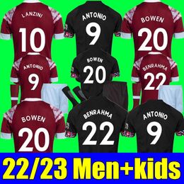 kit west UK - New WEST soccer jersey 22 23 NOBLE HAM ANDERSON UNITED RICE BOWEN ANTONIO BENRAHMA 2022 2023 football shirt adult men kids kit sets boys
