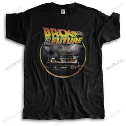 Retro Grunge Back To The Future T Shirt Men Pure Cotton Tee 80s Sci fi Adventure Film Tshirt Short Sleeve Graphic T shirt Zar 220712