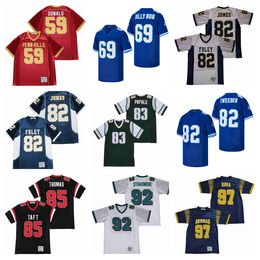 Movie version American football jerseys 59 Aaron Donald 69 Billy Bob 82 Julio Jones Tweeder 83 Vince Papale 85 Michael Thomas 92 Strasmore 97 Nick Bosa Wutang