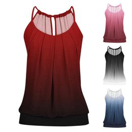 Women's Blouses & Shirts Gradient Color Halter Women Streetwear Casual Loose Beach Female Harajuku Tank Top Tees WomenWomen's