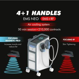 Salon use EMSlim Body Slimming Muscle Stimulate Fat Removal Build muscle Device Electromagnetic Stimulation Emslims Beauty Machine with 4 handles and RF