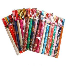 Chinese knot Bamboo Chopsticks with Silk Bags Wedding Party Favours 10 pair / pack