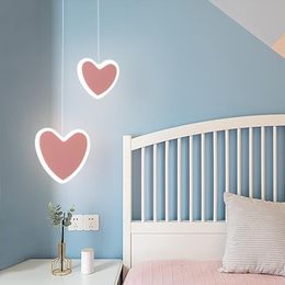 Pendant Lamps Modern LED Bedside Lights For High Ceilings Bedroom Living Room Table Pink White Hanging Suspension Lamp LuminairePendant