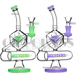 10" Heady Dab Rig Glass Bong Honeycomb perc water pipes bongs oil rigs pipe filt pipe bubbler bowl Smoking recycler banger wax hookah