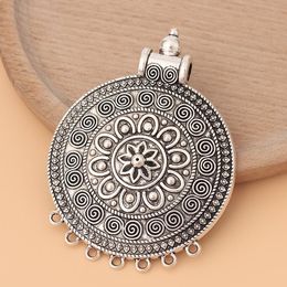 Pendant Necklaces 5pcs/Lot Tibetan Silver Large Tribal Multi Strand Connector Charms Pendants For Necklace Jewellery Making AccessoriesPendant