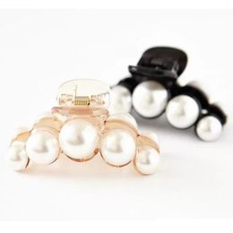 Korean style Girls pearl Acrylic Hair accessories Adult headdress fashion Big clip Grab Horse clip