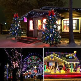 16 Colour changing Led String Light Outdoor usb 10m 60leds Wedding Year Fairy Garland Party christmas Decor waterproof lights 201203