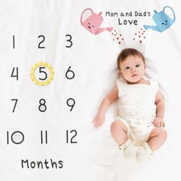 Cartoon Pattern Infant Baby Milestone P o Props Background Blankets Play Mats Backdrop Cloth Calendar Accessories Nordic 220607