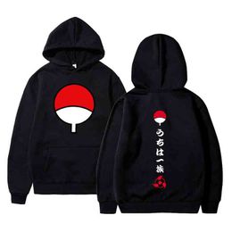 2021 neue Anime Mode Winter Hoodies Fleece Warme Jacke Mantel Uchiha Hatake Uzumaki Clan Abzeichen Hoodie Sweatshirt Unisex Kleidung G220429