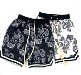 Men's Shorts 2022 Harajuku Streetwear Men Bandana Pattern Fashion Summer Hip Hop Casual Bottoms Elastic Wais Man Pants Naom22