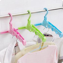 Hangers & Racks Home Accessories Foldable Clothes Hanger Drying Rack 5 Hole Folding Travel Plastic Hook Organiser